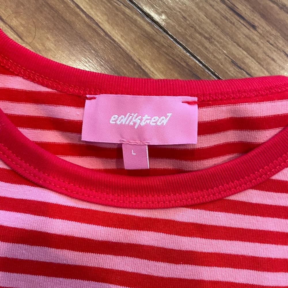 Edikted Red and Pink Baby Tee - Picture 2 of 4